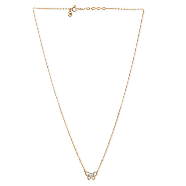 Love Butterfly Gold Necklace