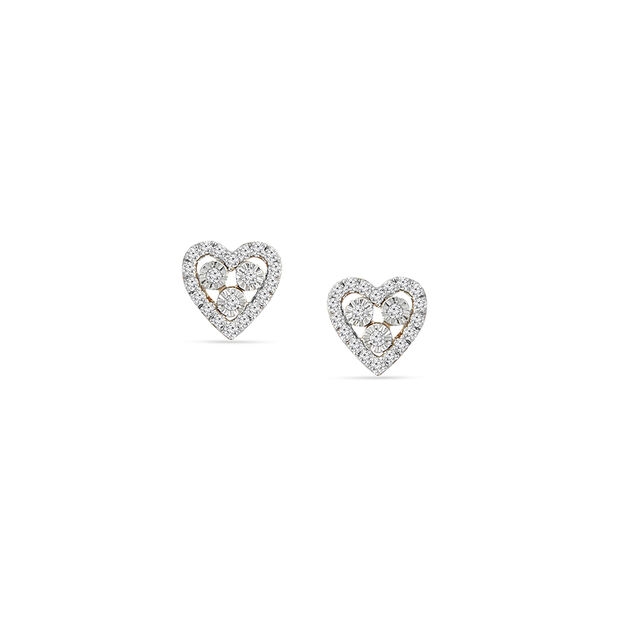 Timeless Diamond Heart Earrings 