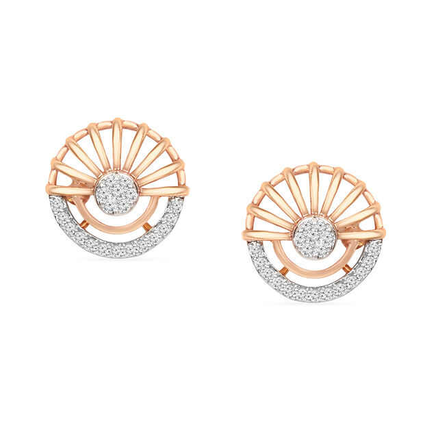 Tanishq 18KT Diamond Stud Earrings for Women 