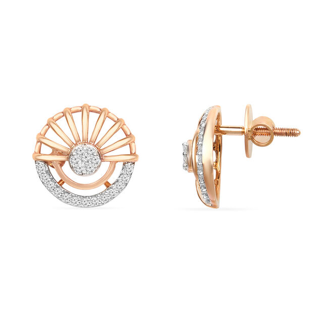 Tanishq 18KT Diamond Stud Earrings for Women 2