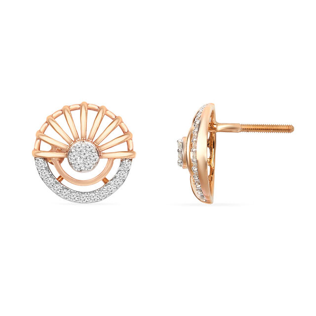 Tanishq 18KT Diamond Stud Earrings for Women 4