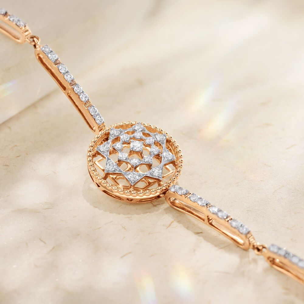 Buy Shimmering Diamond Bracelet from Gift of Rifa at Best Price Tanishq UAE