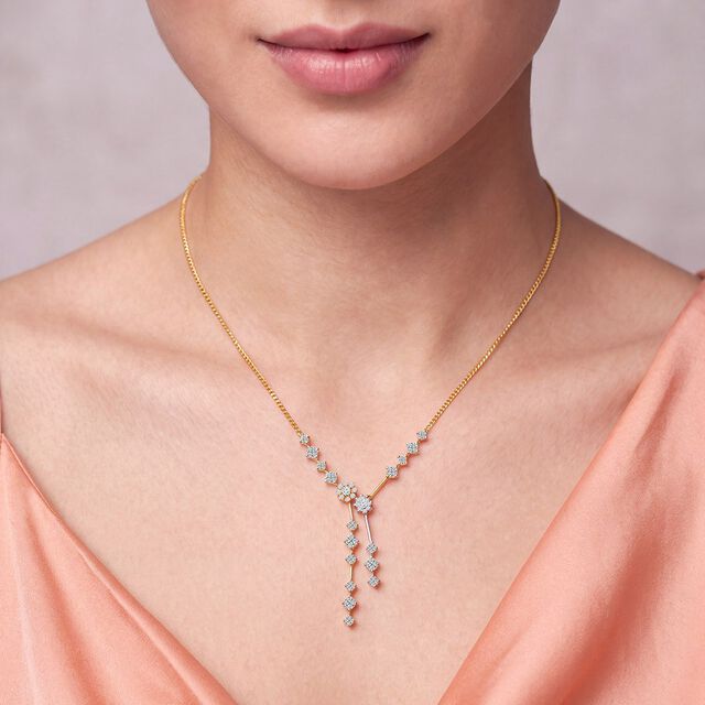 Tanishq 18KT Diamond Necklace for Women 3