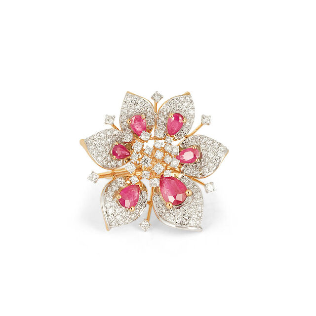 Tanishq 18KT Diamond Finger Ring for Women 