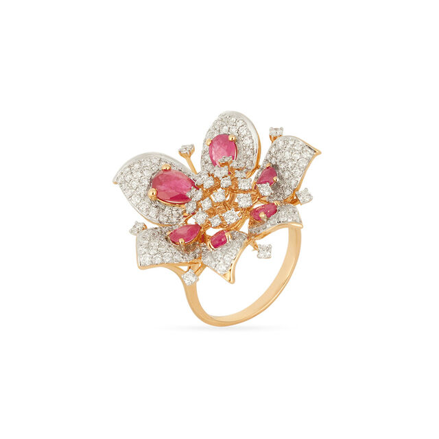 Tanishq 18KT Diamond Finger Ring for Women 3