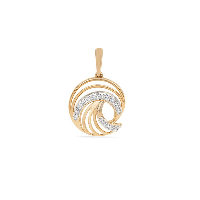 Tanishq 18KT Diamond Pendant and Earrings Set for Women 2