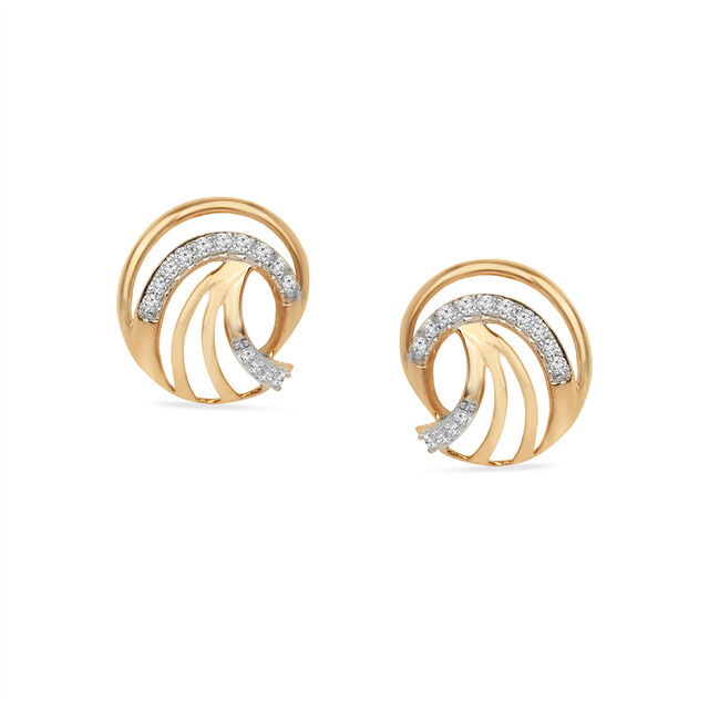 Tanishq 18KT Diamond Pendant and Earrings Set for Women 4