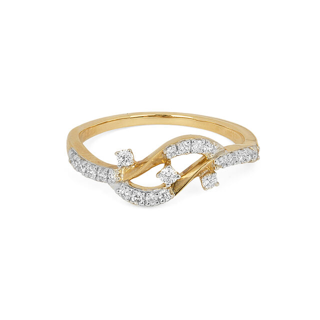 Stunning Crossover Diamond Finger Ring 