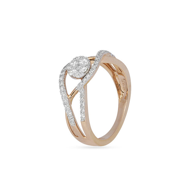 Tanishq 18KT Diamond Finger Ring for Women 3