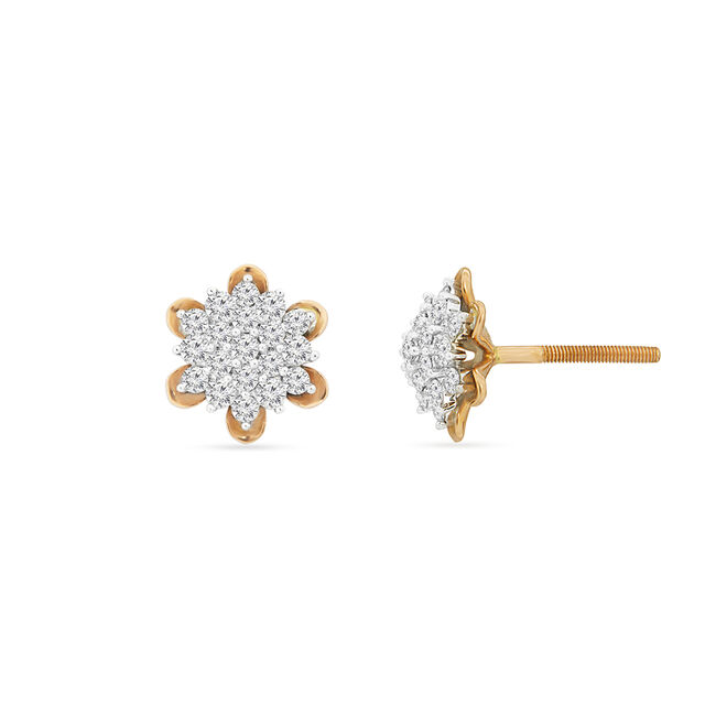 Dainty Sparkle Diamond Stud Earrings 2
