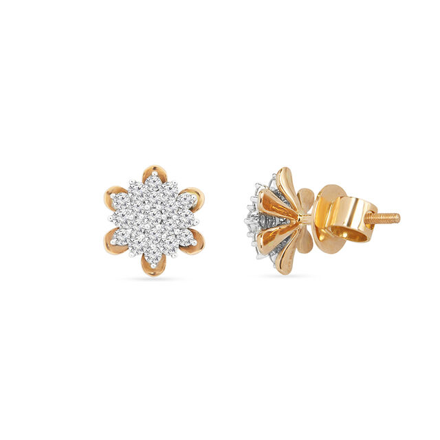 Dainty Sparkle Diamond Stud Earrings 3
