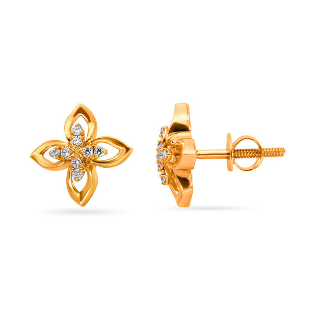 Tanishq 18 Karat Diamond Earrings 2