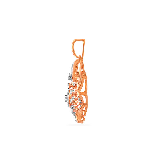 Tanishq 18 Karat Diamond Pendant and Earrings Set for Women 2