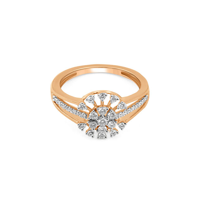 Tanishq 18 KT Floral Cluster Ring for Women