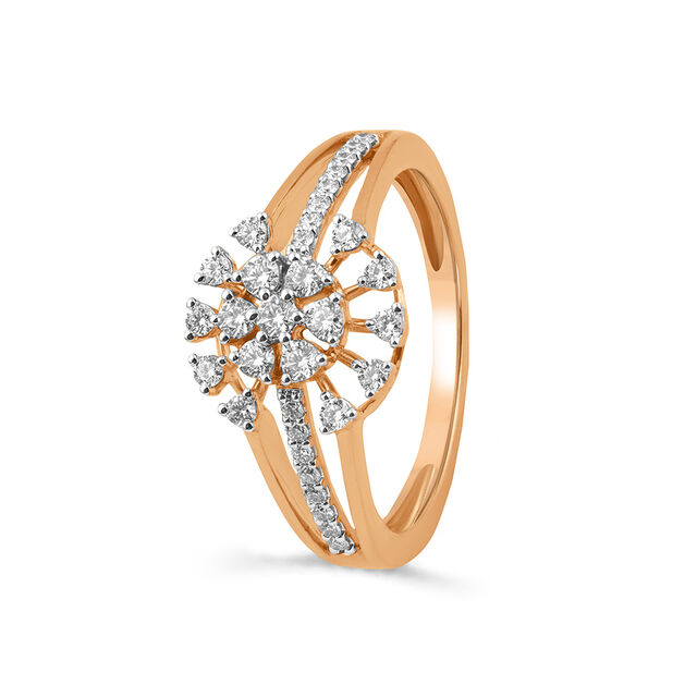 Tanishq 18 KT Floral Cluster Ring for Women