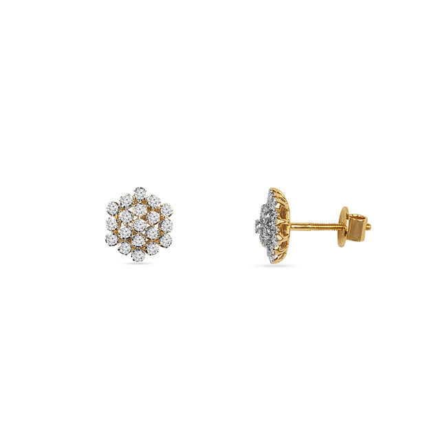 Tanishq 18KT Diamond Earrings for Women 2