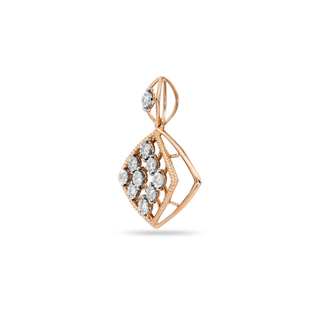 Tanishq 18KT Diamond Pendant and Earrings Set for Women 2