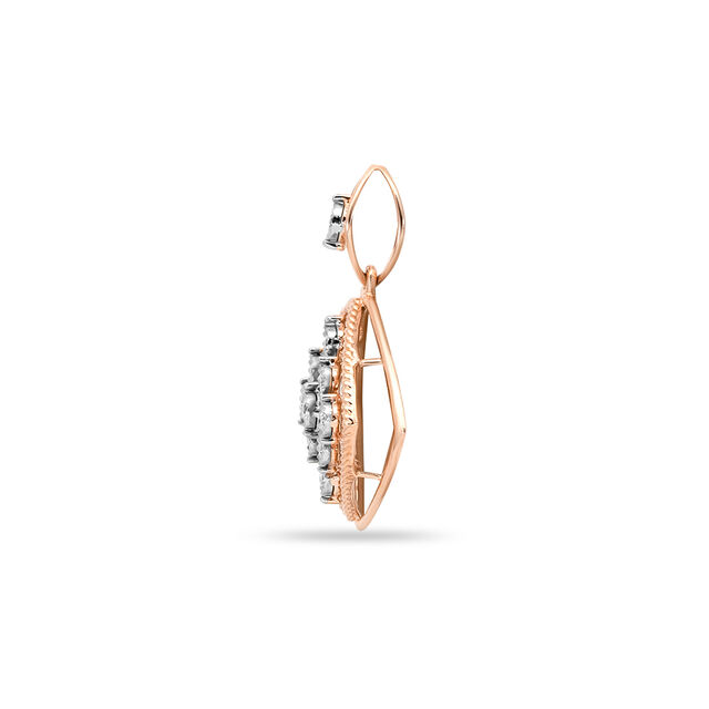 Tanishq 18KT Diamond Pendant and Earrings Set for Women 3