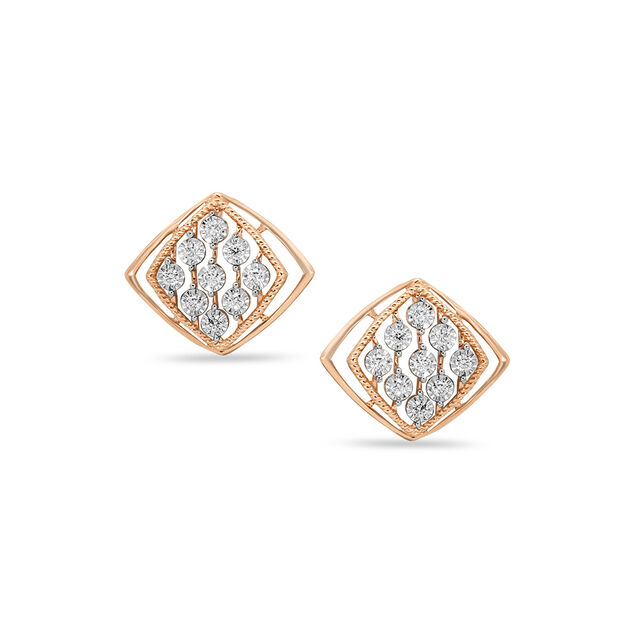 Tanishq 18KT Diamond Pendant and Earrings Set for Women 4