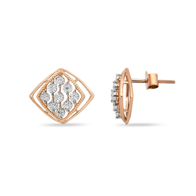 Tanishq 18KT Diamond Pendant and Earrings Set for Women 5
