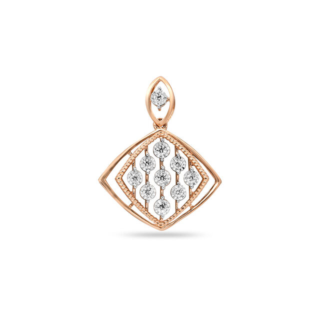 Tanishq 18KT Diamond Pendant and Earrings Set for Women 6