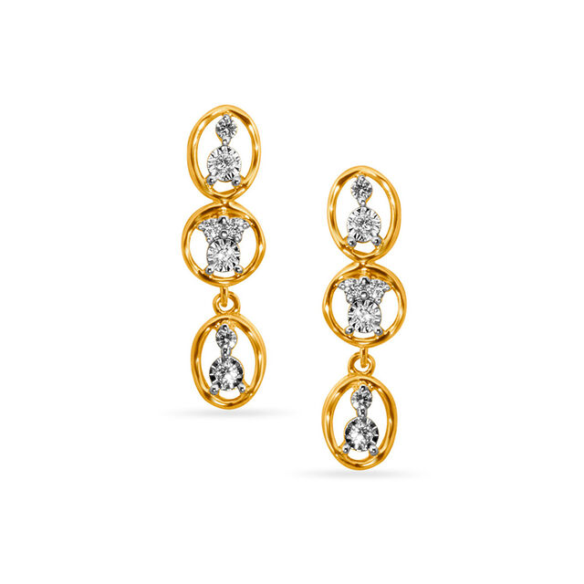 Tanishq 18 Karat Diamond Earrings for Women 