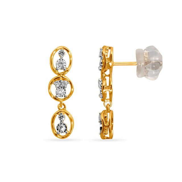 Tanishq 18 Karat Diamond Earrings for Women 2