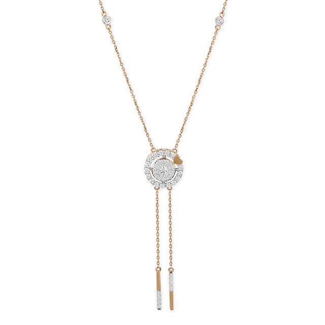Tanishq 18KT Diamond Pendant with Chain for Women 2