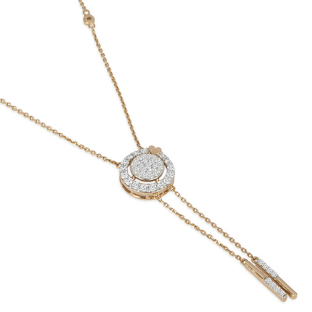 Tanishq 18KT Diamond Pendant with Chain for Women 3