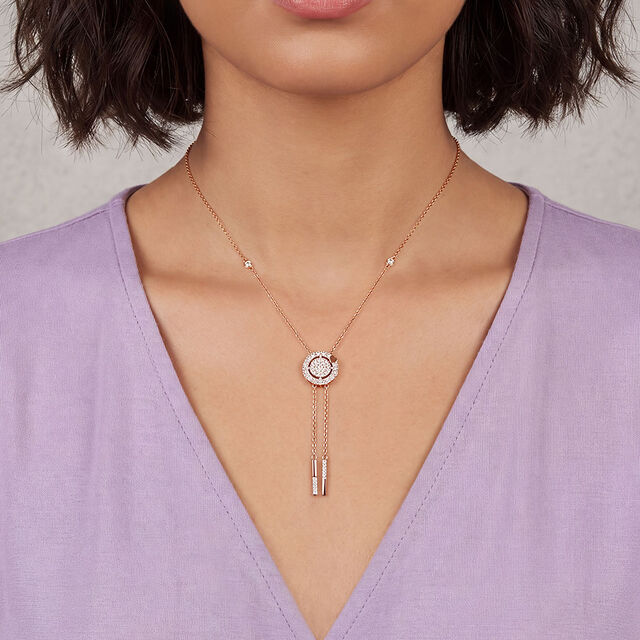 Tanishq 18KT Diamond Pendant with Chain for Women 2