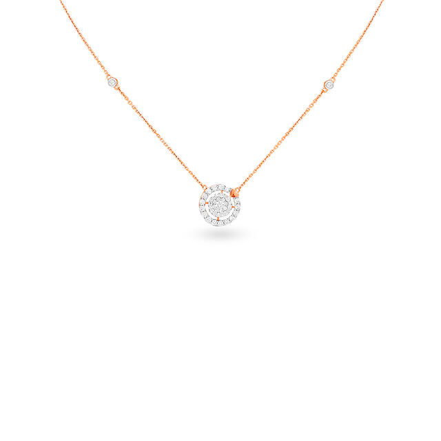 Tanishq 18KT Diamond Pendant with Chain for Women 