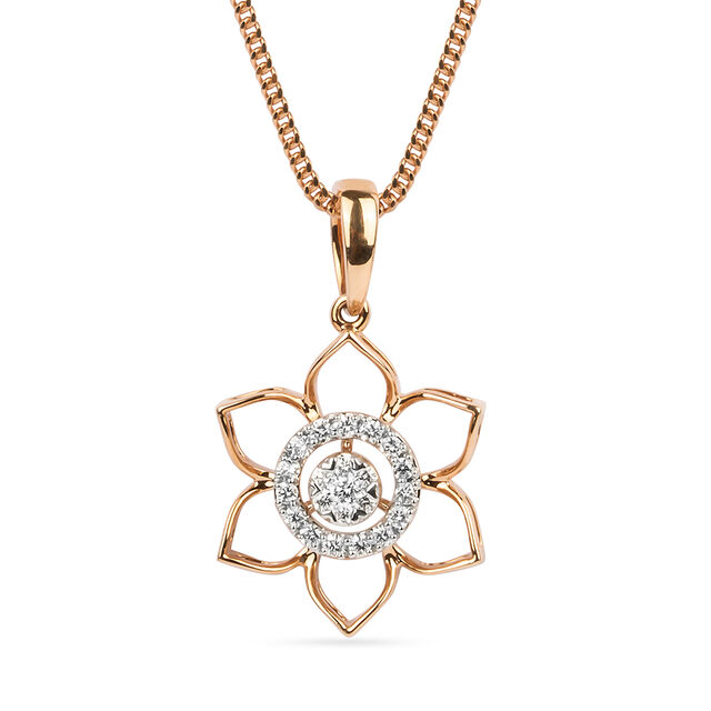 Tanishq 18KT Diamond Pendant for Women 