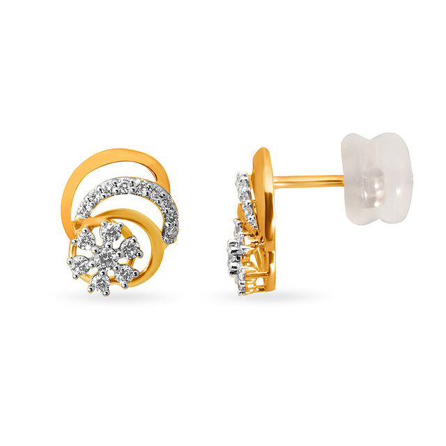 Tanishq 18KT Diamond Earrings for Women 2