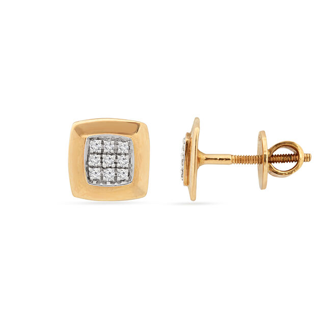 Twirl Diamond Stud Earrings 3