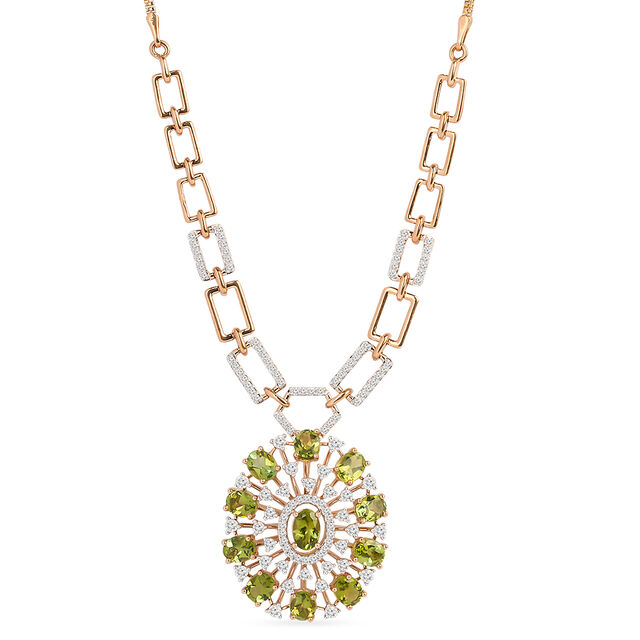 Tanishq 18KT Diamond Necklace Set for Women 2