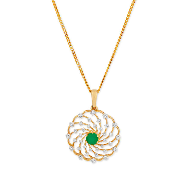 Tanishq 18KT Diamond Pendant for Women 