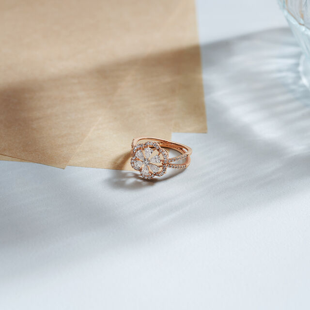 Floral Fantasy Diamond Finger Ring 