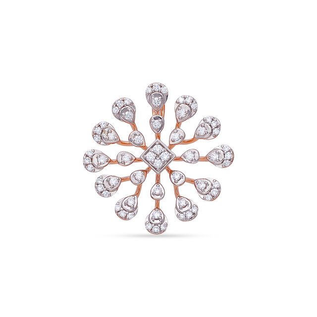 Tanishq 18 Karat Diamond Pendant and Earrings Set for Women 2