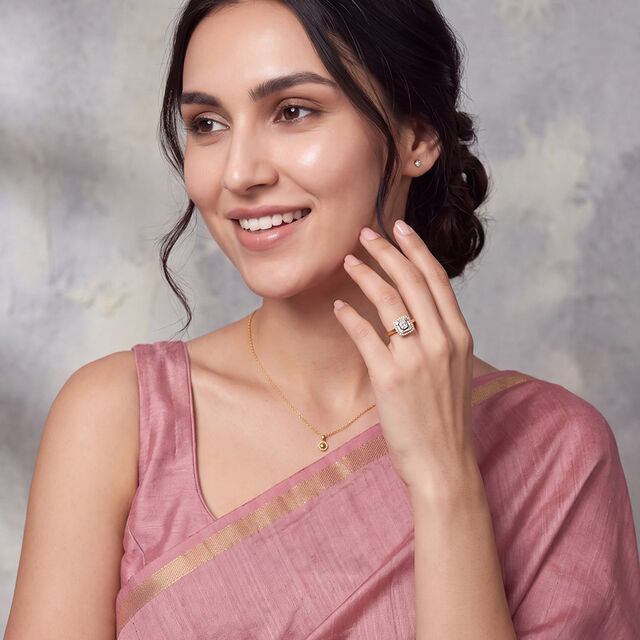 Tanishq 18KT Diamond Finger Ring for Women 2