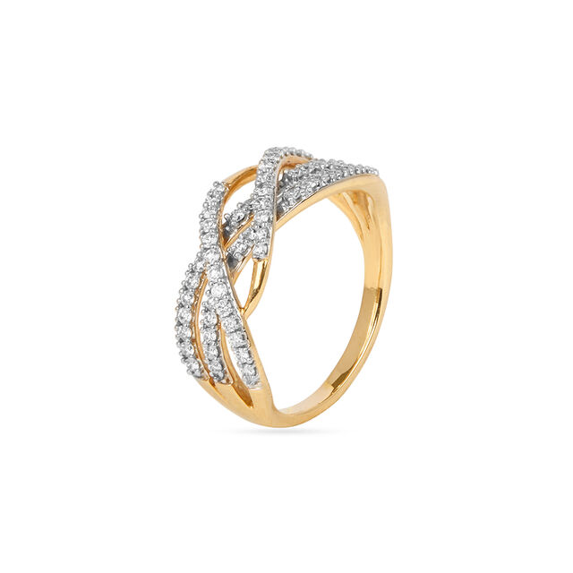 Tanishq 18KT Diamond Finger Ring for Women 2