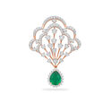 Peacock Feather Diamond Pendant 