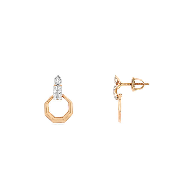 Tanishq 18KT Diamond Earrings for Women 2