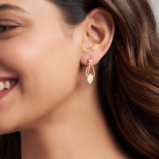 Tanishq 18KT Diamond Earrings for Women 2