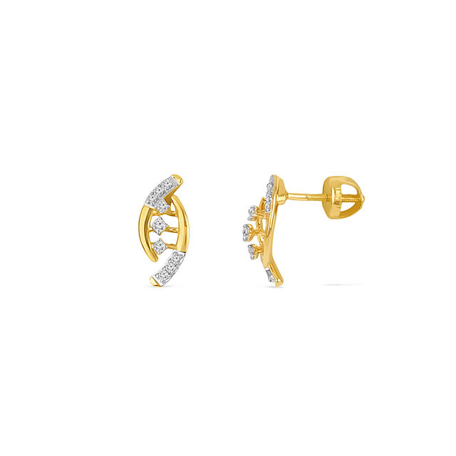 Tanishq 18KT Diamond Earrings for Women 2
