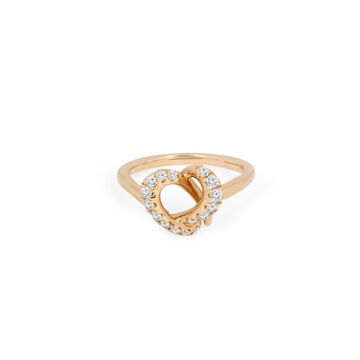 Charming Heart Diamond Ring