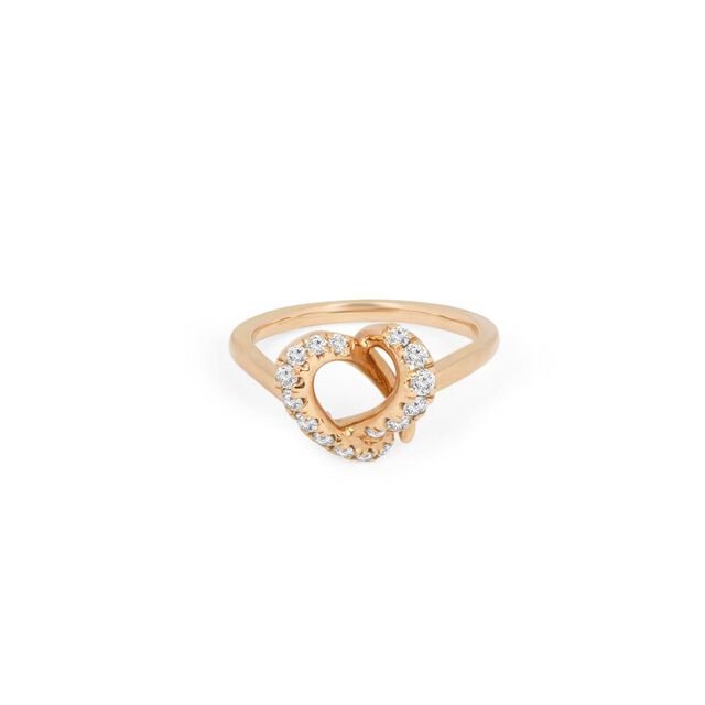 Charming Heart Diamond Ring 