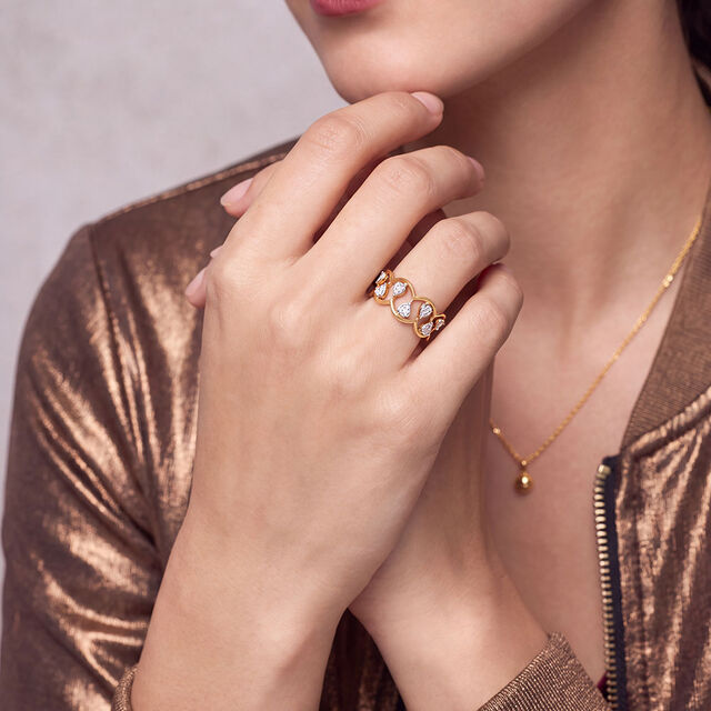 Tanishq 18KT Diamond Finger Ring for Women 3