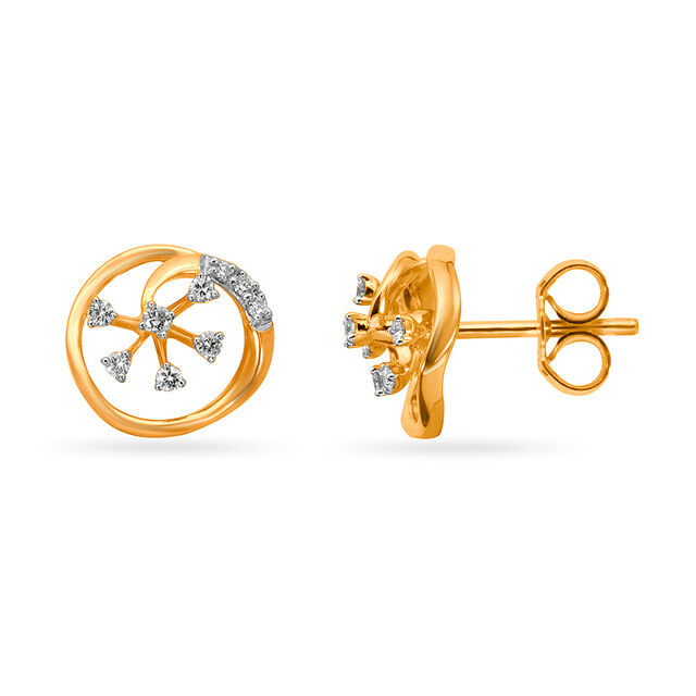 Tanishq 18KT Diamond Earrings for Women 2