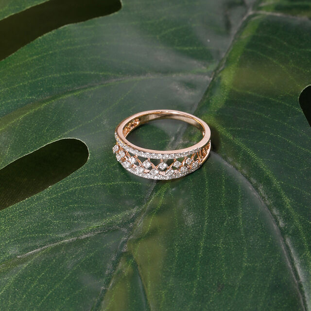 Tanishq 18 Karat Diamond Finger Ring for Women 