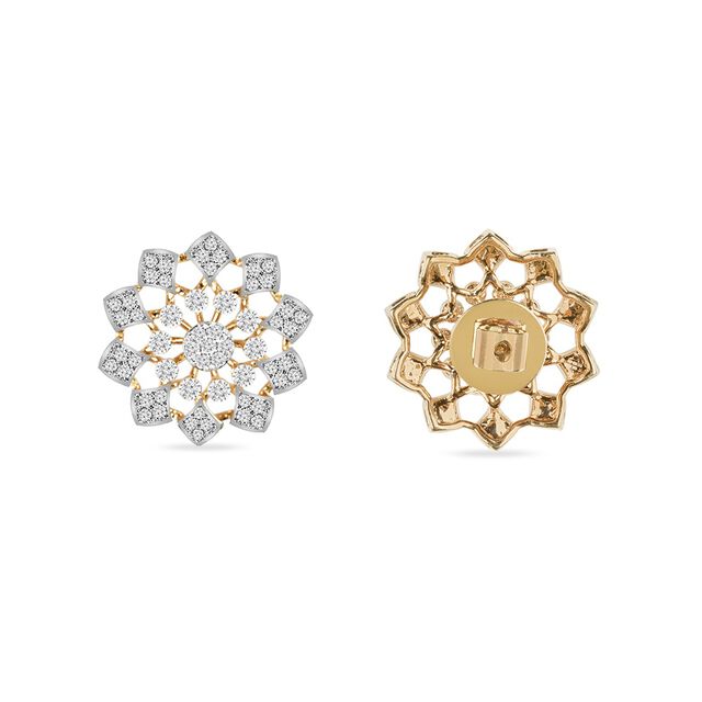Tanishq 18KT Diamond Pendant With Earring for Women 5